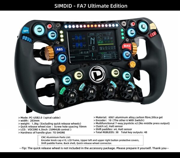 SIMDID - FA7U Simracing Steering Wheel - Image 2