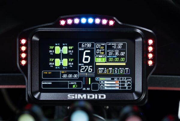 digital dashboard designed specifically for sim racing setups